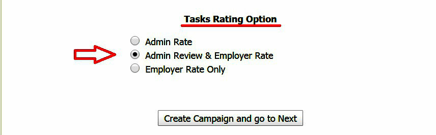 tasks rating options